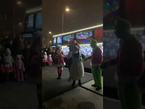 Святковий автобус з Миколаєм приїхав і до луцьких діток (відео)