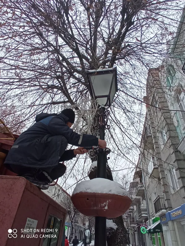 У Луцьку з Лесі Українки забирають різдвяних янголів (фото)