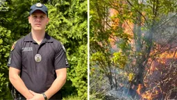 У Луцьку на території ліцею загорілася суха трава: пожежу допоміг ліквідувати патрульний
