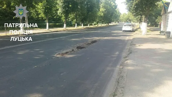 У Луцьку водій вантажівки прибиратиме забруднену дорогу (фото)
