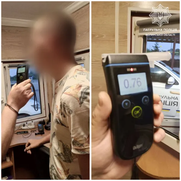 За вихідні у Луцьку та Ковелі патрульні зловили дев'ять п'яних водіїв (фото)