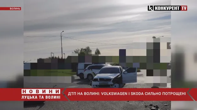 У Ковелі на перехресті потрощилися легковики (фото, відео)