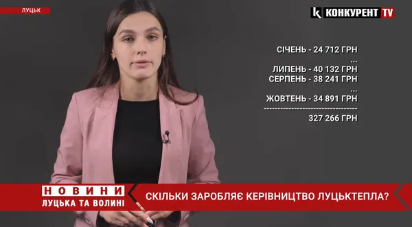 Очільник і п'ять заступників: скільки заробляє керівництво «Луцьктепла» (відео)
