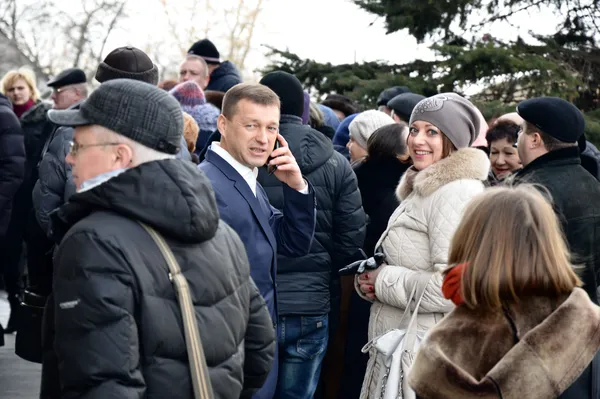 ... серед мітингувальників, ненадовго затримався депутат Юрій Гупало