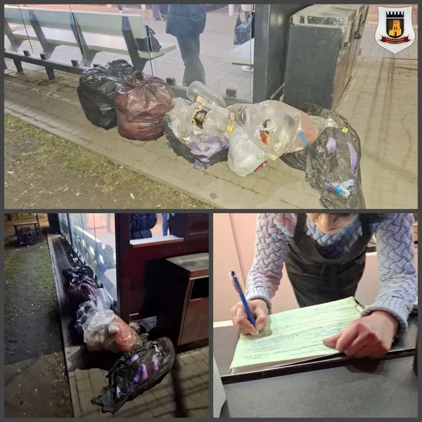 Сміттєві зозулі: «Домашня перепічка» у Луцьку підкинула відходи на зупинку