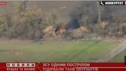 Українські воїни підірвали танк окупантів (відео)