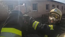 Як вогнеборці долали пожежу на фермі під Луцьком (відео)