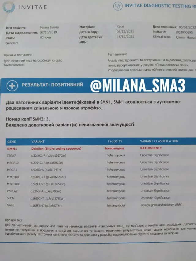 Маленькій волинянці збирають 3 мільйони на лікування СМА (фото)