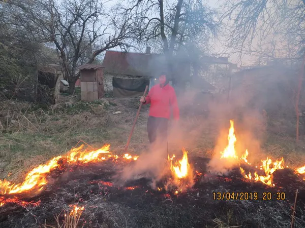У Луцьку палії трави ледь не спалили сусідам хату (фото)