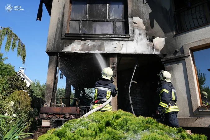 Вогнеборці винесли двох котів з пожежі під Луцьком (фото)