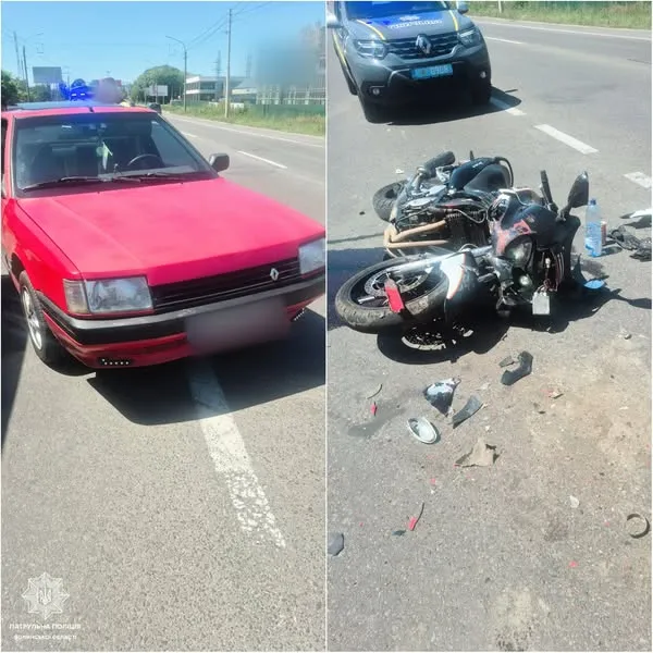 У Луцьку через мотоциклістів без «прав» сталися дві аварії (фото)