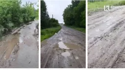Дорогу в селі на Волині вщент зруйнували фури, які возять пісок з кар'єру (відео)