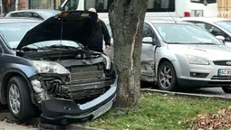 На Перемоги у Луцьку «хонда» влупилася в дерево (фото)