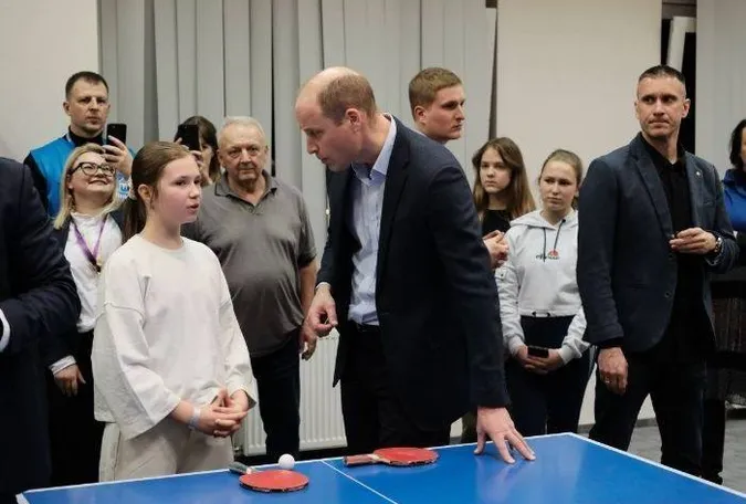 Волинянка зіграла в настільний теніс з принцом Вільямом (фото)