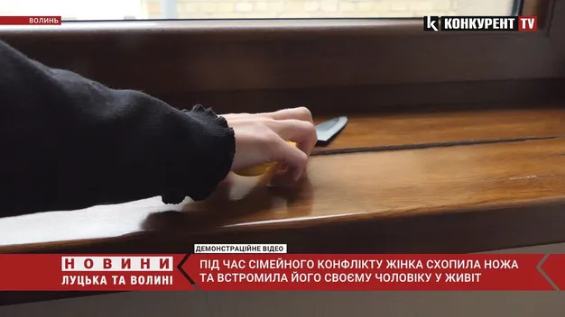 Посперечалися: на Волині дружина штрикнула ножем чоловіка (відео)