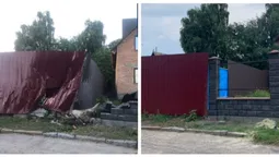 Зруйнований у Луцьку паркан відновили за гроші водійки тролейбуса (фото)