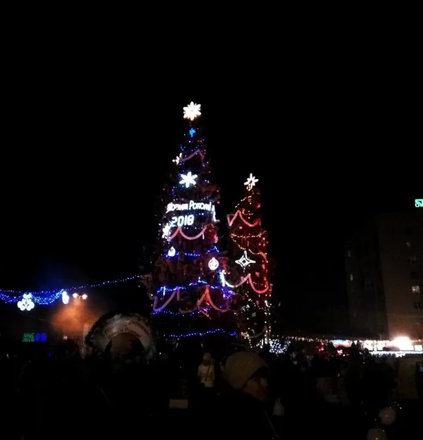 У Луцьку засвітили головні ялинки (фото)