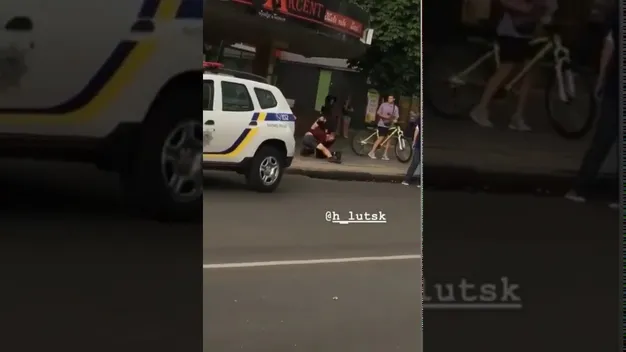 У Луцьку п'яна молодь влаштувала бійку з патрульними (відео)