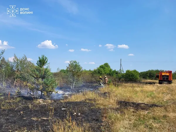 Через комбайн без іскрогасника на Волині загорілося поле з пшеницею (фото)