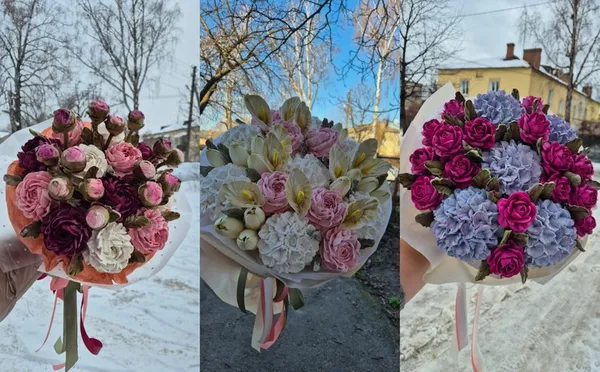 Зефірні букети майстрині
