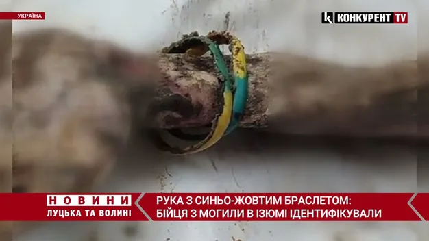 Рука з синьо-жовтим браслетом: відомо, кого знайшли у безіменній могилі в Ізюмі (відео)