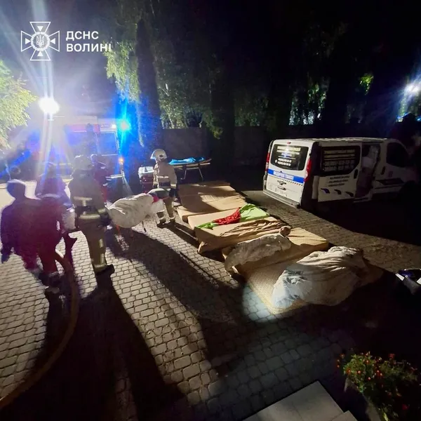 У Луцькому районі горів пансіонат: постраждали шестеро людей (фото)