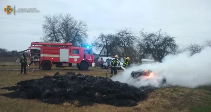 Загорілась солома в Поромівській громаді на Волині