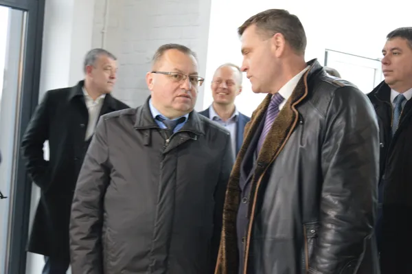 В.о Луцького міського голови Григорій Пустовіт (ліворуч) і Петро Шпига