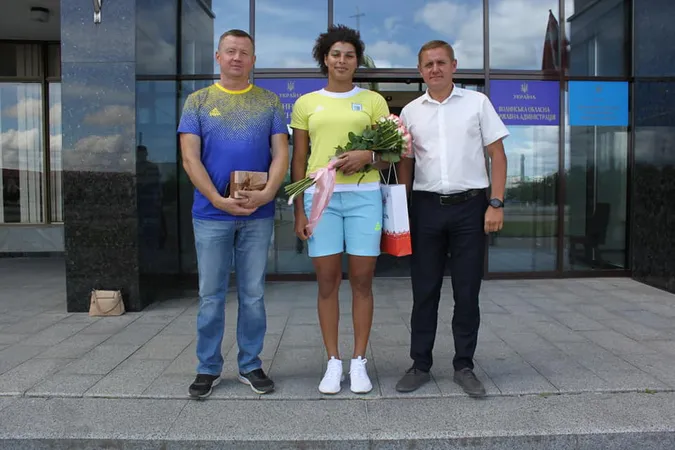 У Луцьку зустріли спортсменку, яка повернулася з Олімпіади у Токіо (фото)