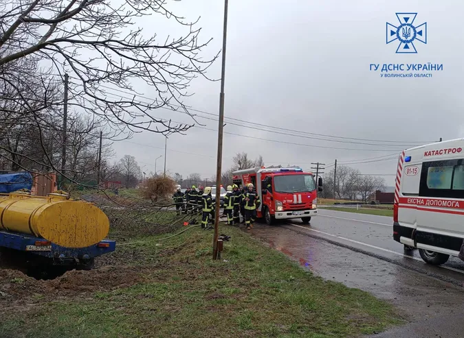 ДТП під Луцьком: людину затиснуло у кабіні молоковоза (фото)