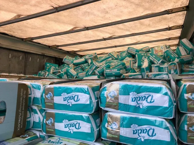 Підгузки з Європи: на Волині вилучили контрабанду на 7 млн гривень (фото)