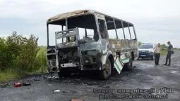 На Волині згорів рейсовий автобус (фото)