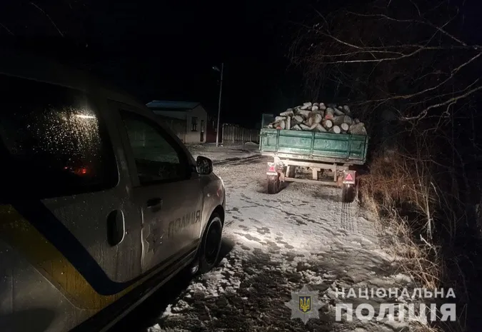 Пропонував тисячу гривень: на Волині впіймали чоловіка з повним причепом дров (фото, відео)