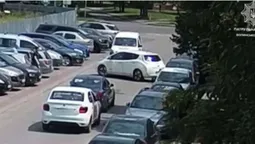 Що у Луцьку зробили з водійкою «ніссана», яка заднім ходом протаранила чуже авто і втекла (відео)