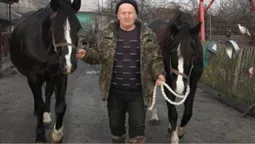 Сім білих «шкарпеток» на двох: у селі на Волині господар доглядає рідкісних кобил-близнючок