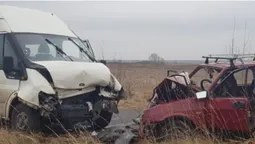 Лоб у лоб: на Волині зіткнулися ВАЗ і бус (фото, відео)