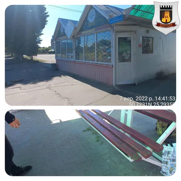 У Луцьку орендарів зобов'язали помити і пофарбувати лавки та урни на зупинках (фото)