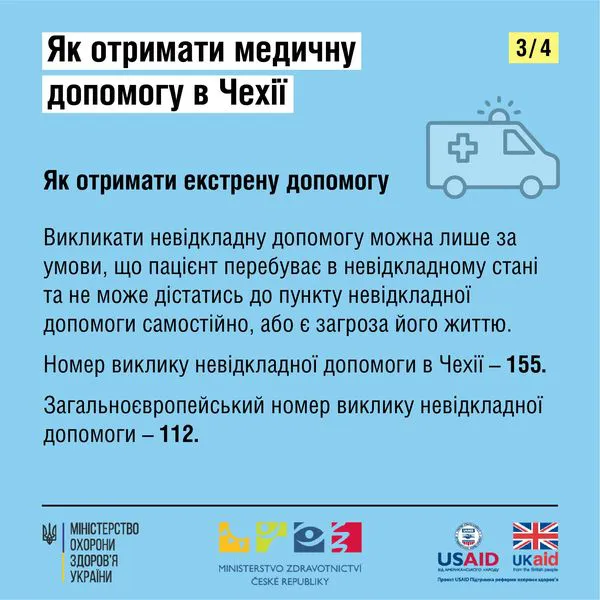 Як українцям отримати медичну допомогу в Чехії