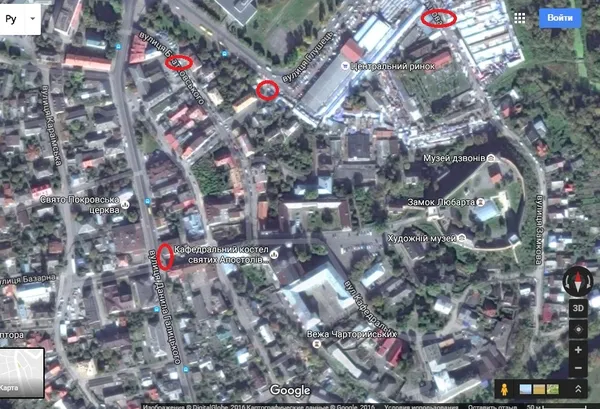 Місця, де  розташовані боларди