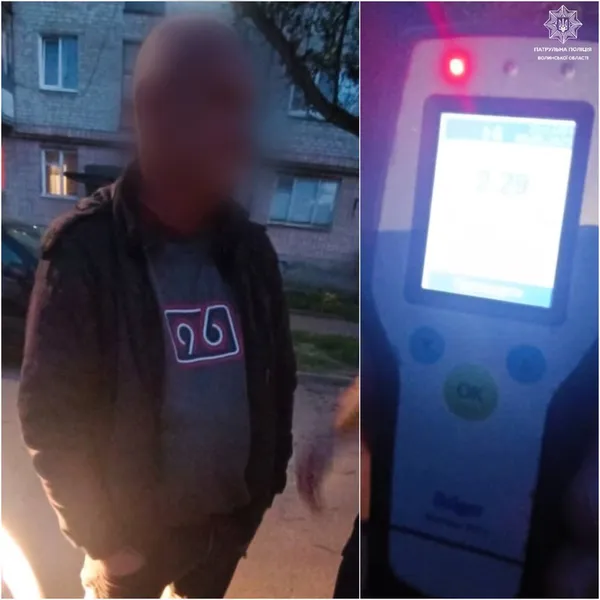 Лучанин «здав» патрульним п'яного як чіп водія