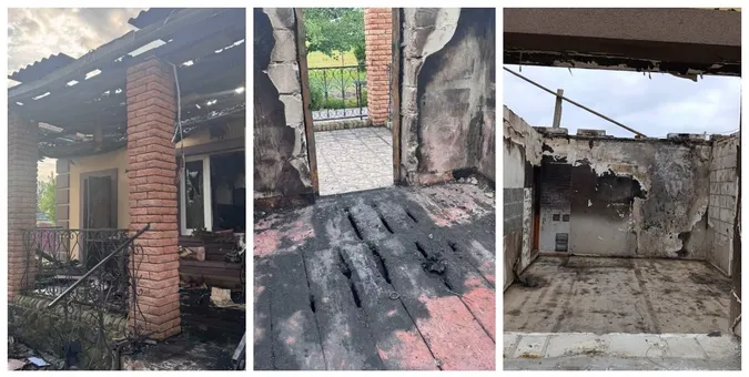 На Волині від удару блискавки згорів будинок медика «швидкої» (фото)