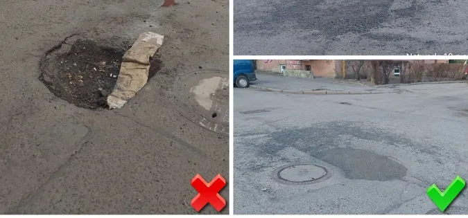 У Луцьку муніципали насварили водоканал за яму на дорозі (фото)