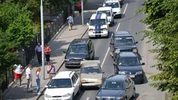 У центрі Луцька зіткнулися три автівки (фото) 