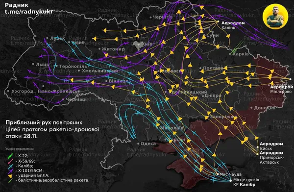 Звідки летіли ракети на Луцьк (карта)