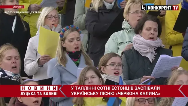 Для України: у Таллінні сотні естонців заспівали «Червону калину» (відео)