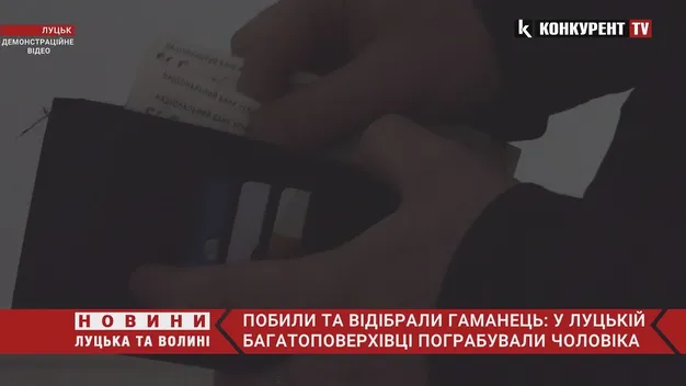 У Луцьку грабіжник побив 44-річного чоловіка й «віджав» у нього гаманець (відео)