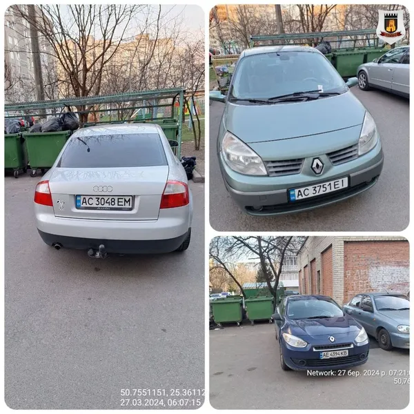 У Луцьку автомобілістам «прилетіло» через заблоковані сміттєві контейнери (фото)