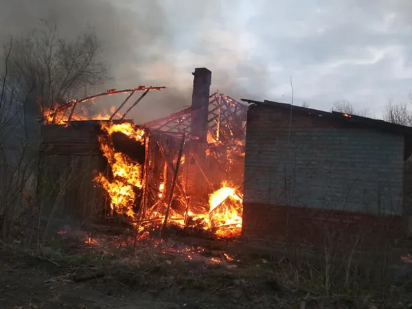 На Волині горів колишній колгосп (фото, відео)