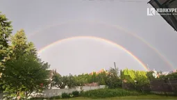 Над Луцьком після зливи засяяла подвійна веселка (фото)