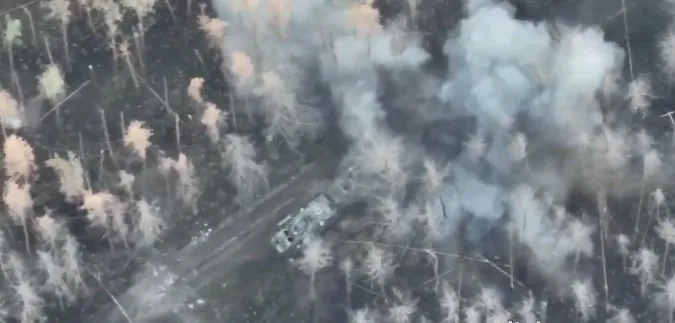 Волинські тероборонівці знищили відразу два ворожих БТР-82А (відео)